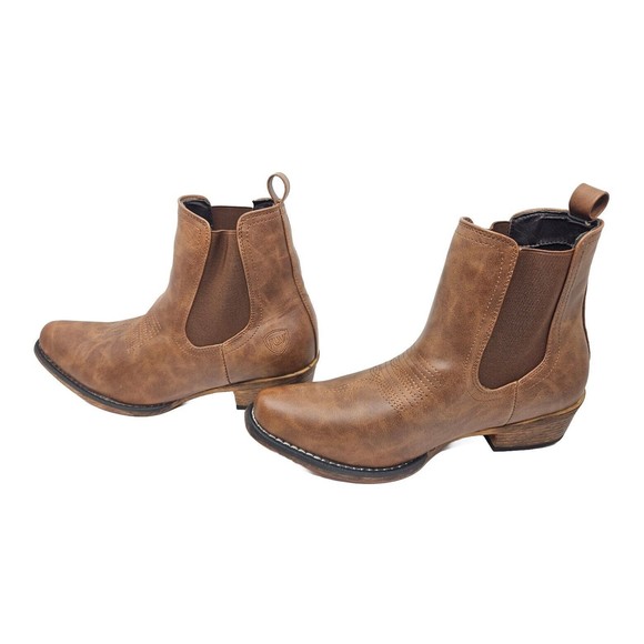 Brown Leather Ankle Boots - Picture 5 of 10